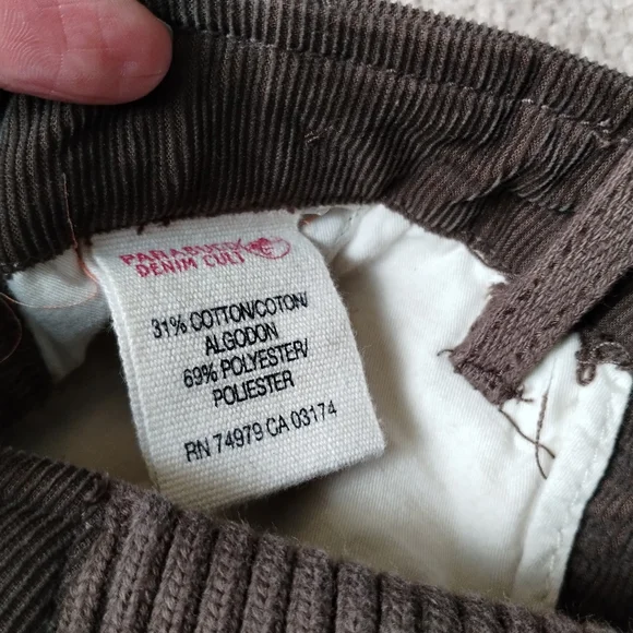 Vintage Parasuco Denim Cult Y2K Brown Corduroy Low Rise Pants Women's Size 28 - Picture 8 of 10